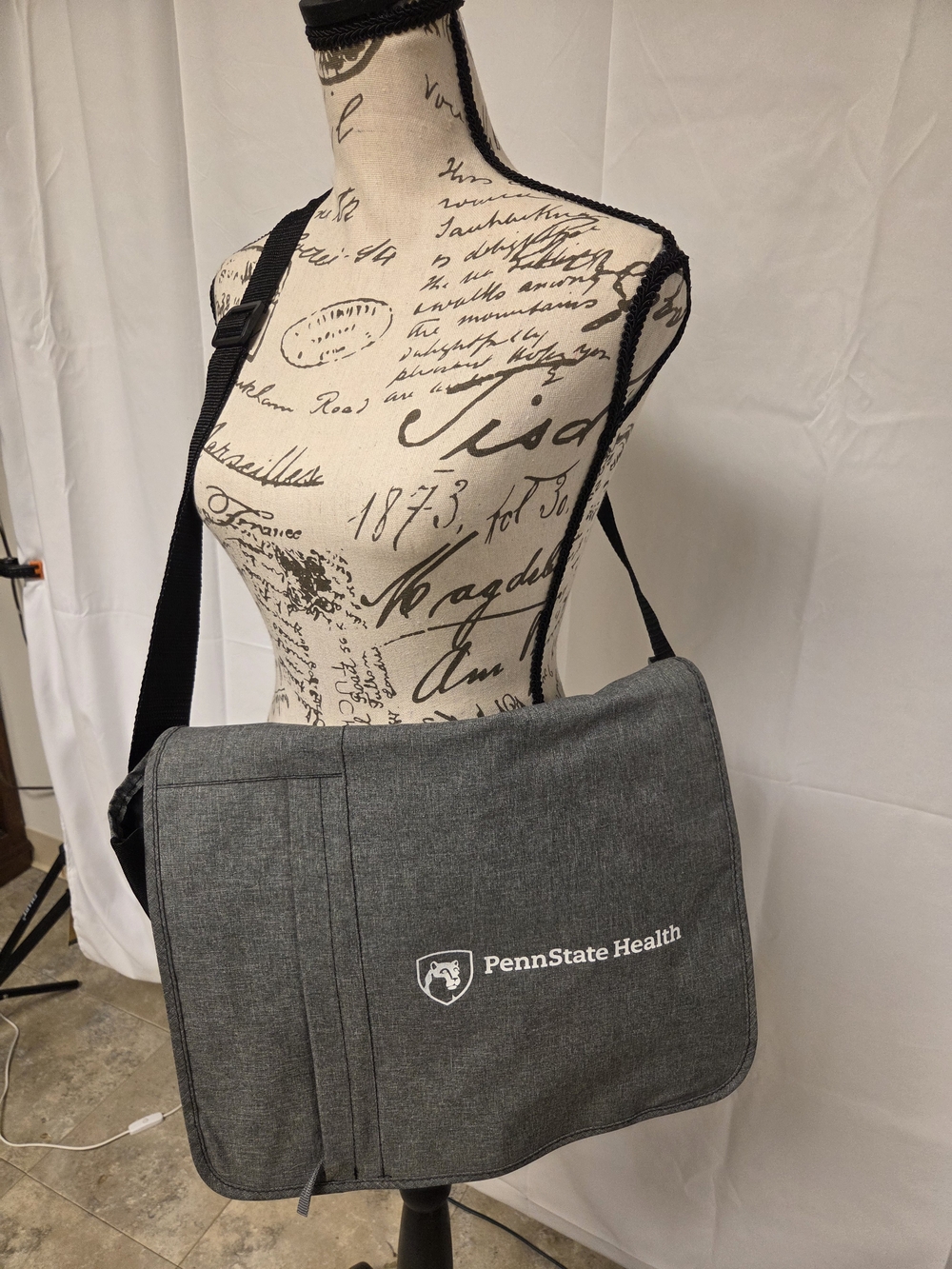 Gray Messenger Bag for Men